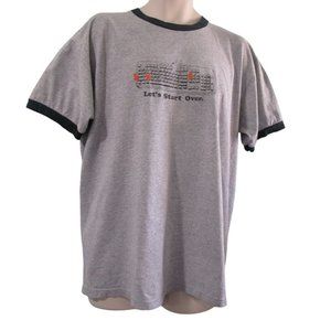 Vintage Computer Lets Start Over Three Finger Salute Anvil Ringer T Shirt L GUC